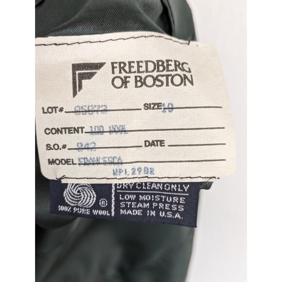 Ann Freedberg Blazer Jacket Wool Vintage Francesca Dark Academia Green Size 10 - Picture 8 of 11